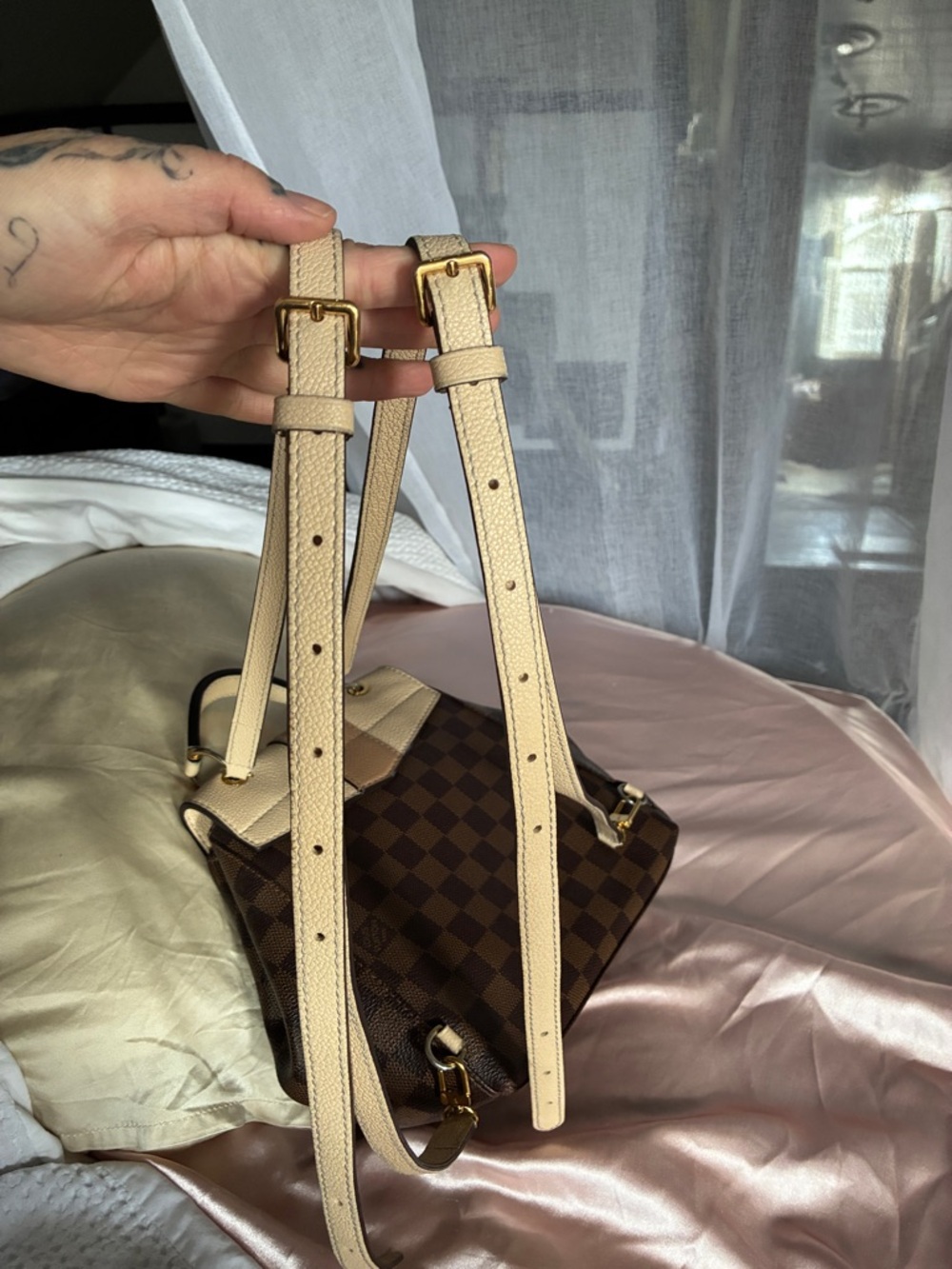 Louis Vuitton Brown and Crème Clapton Bag - Picture 12 of 14